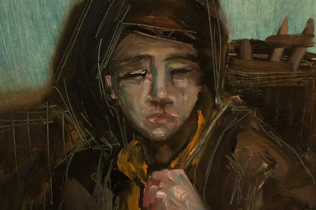 A painting of a figure by Sinéad Smyth