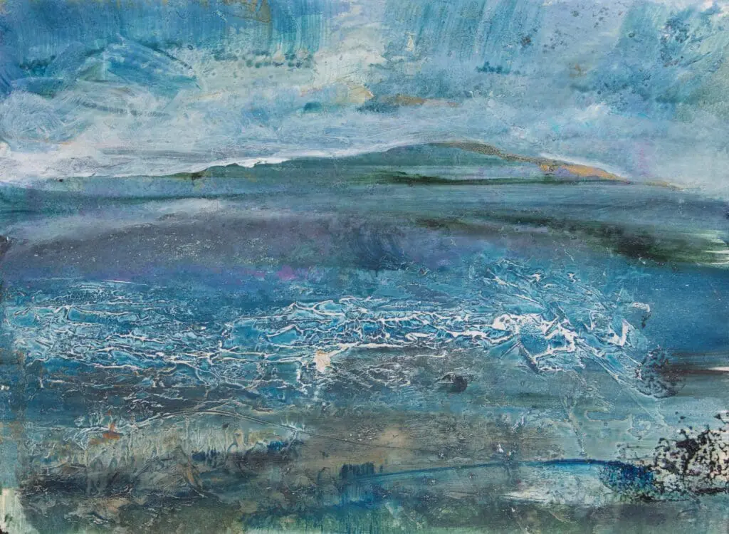 Frost on the east wind - an original oil painting of a seascape by Sinéad Smyth