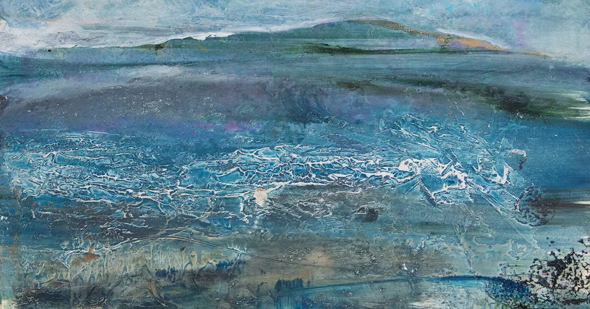 Frost on the east wind - an original oil painting of a seascape by Sinéad Smyth